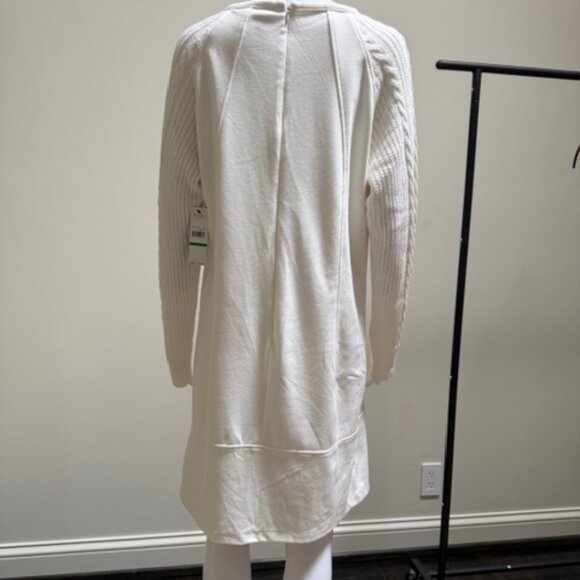 Laundry by Shelli Segal Ivory Cable Knit Sweater Dress Size L NWT - Picture 3 of 8